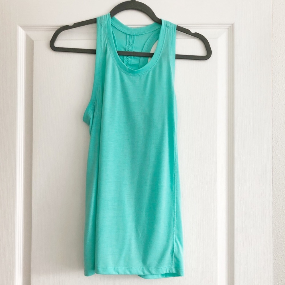 Aqua split-back workout tank